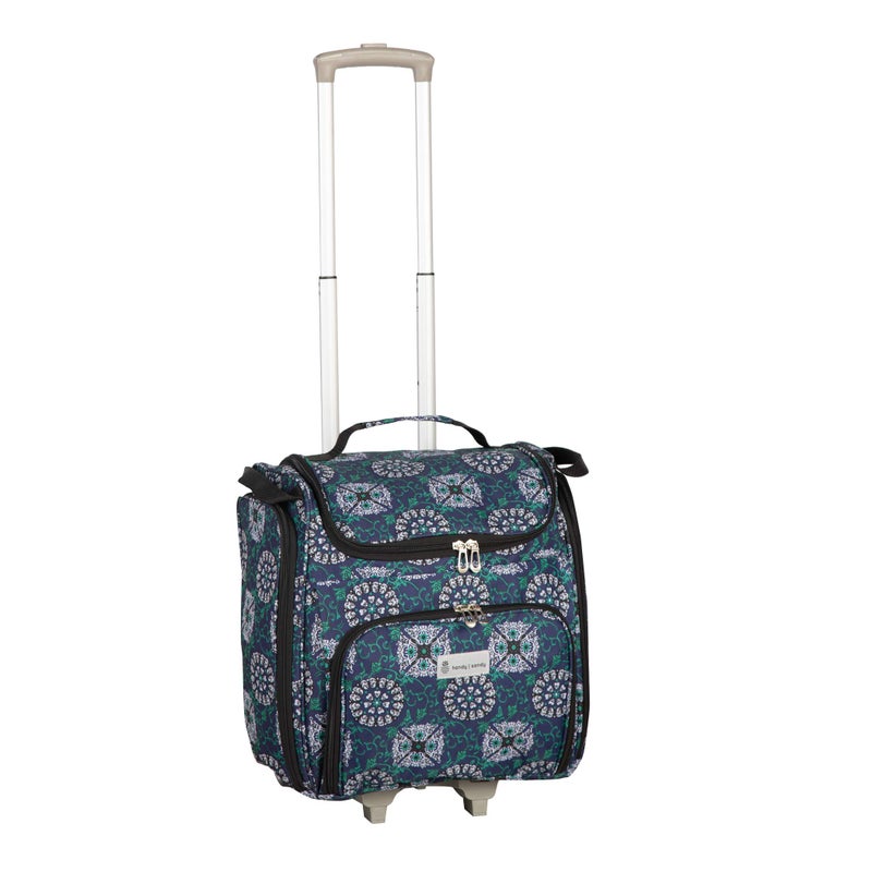 Handy Sandy Craft Bag Organizer â€“ 16"x9.5"x15" Portable Tote with Handles & Pockets â€“ Multi-Use Art, Sewing, and Scrapbooking Storage â€“ Optional Rolling Cart Compatible- Patent- Blue MD - Image 1